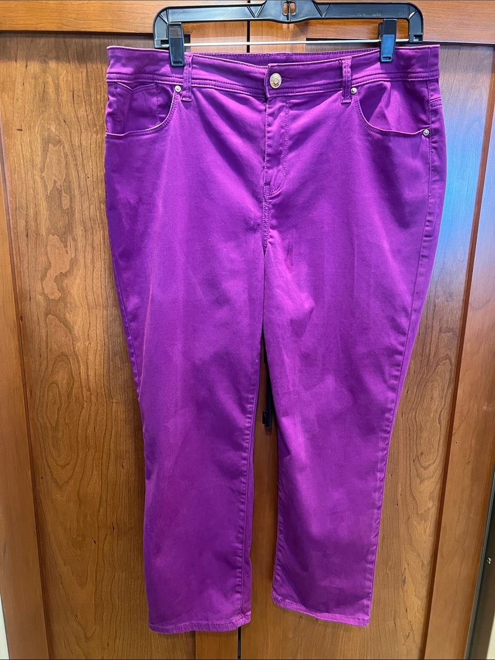 Chico's platinum  Purple Cropped Jeans